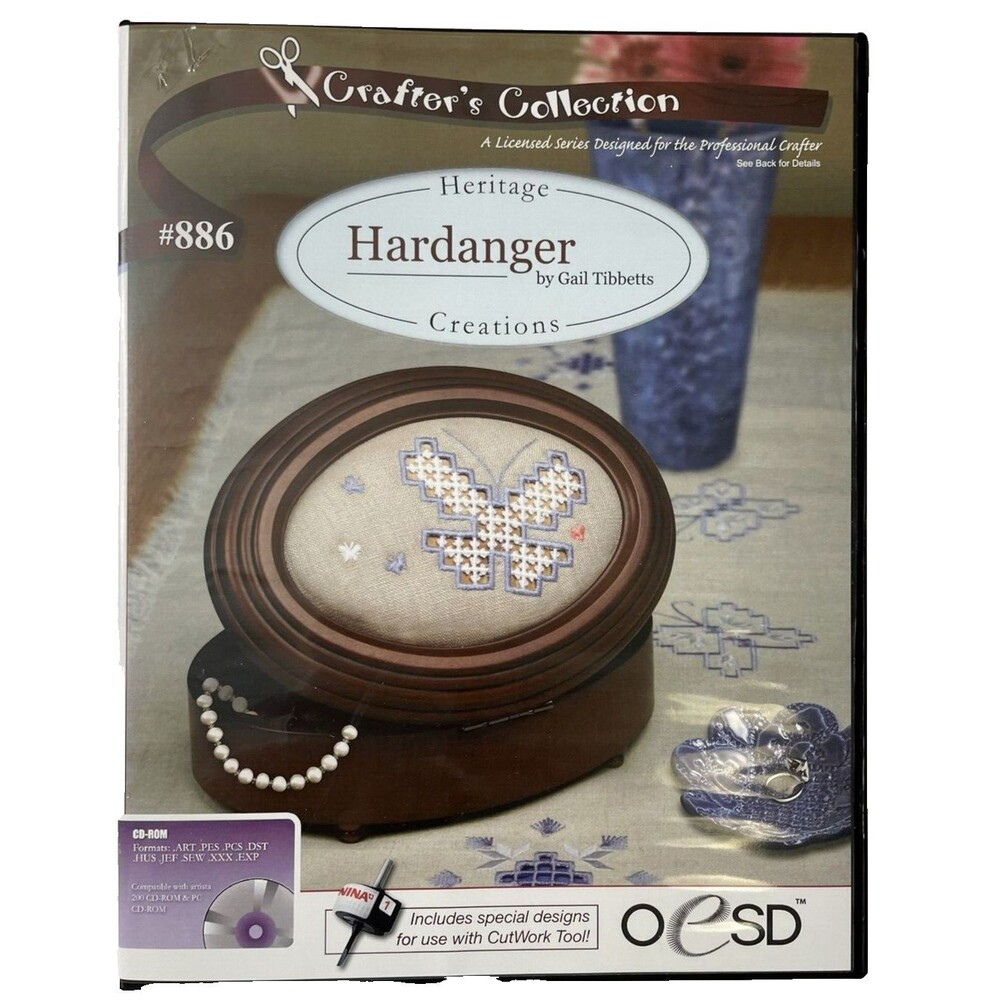 HARDANGER EMBROIDERY CD #886 preowned